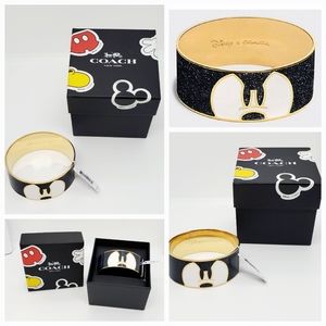 Disney X COACH Ltd Edition Mickey Ponders Enameled Bangle NIB